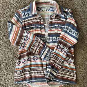 Ariat collared shirt southwest pattern